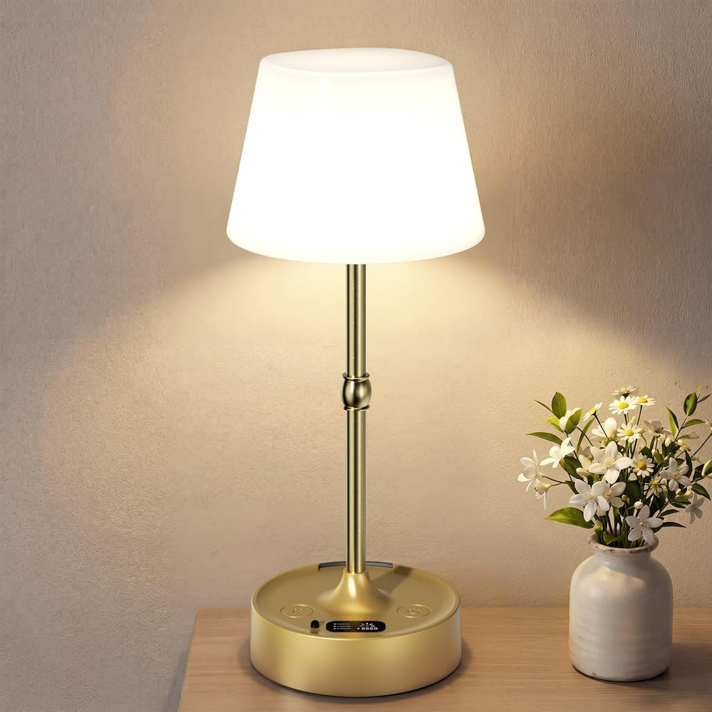 Rechargeable Cordless Table Lamp with Touch Control Stepless Dimming