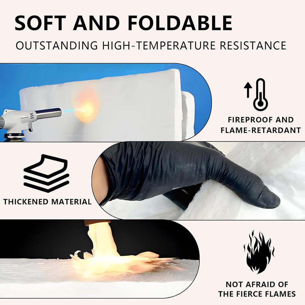 EIEIOO (48x16x1") Ceramic Fiber Blanket Fireproof Insulation for Pizza Oven
