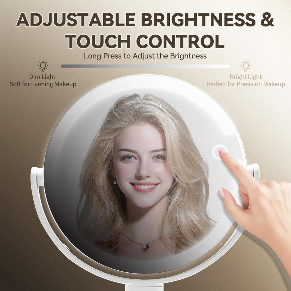 SANYCASA Makeup Mirror with Lights, Lighted Makeup Mirror with Magnification,...