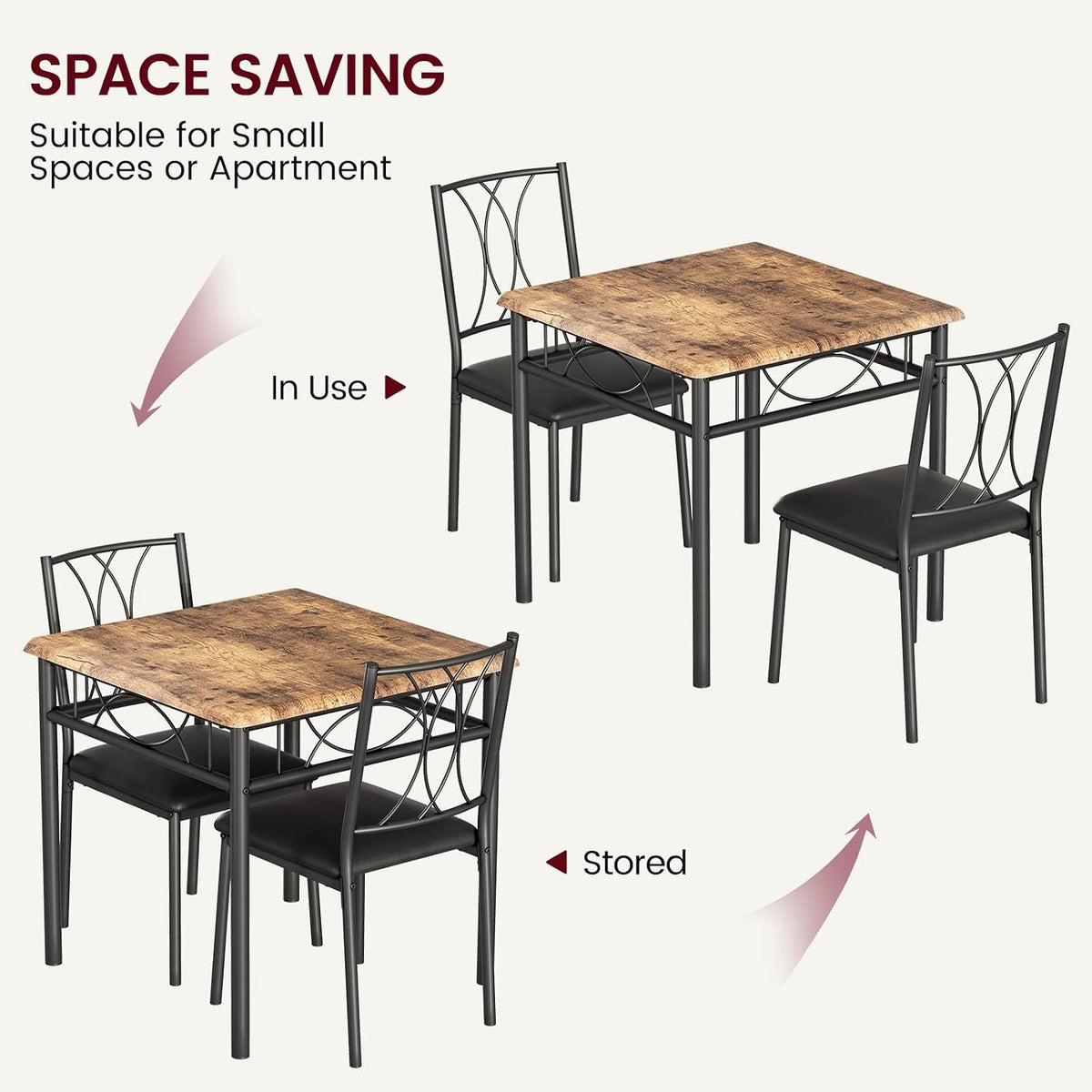 gaomon dining table set for 2, kitchen table on a desk or shelf