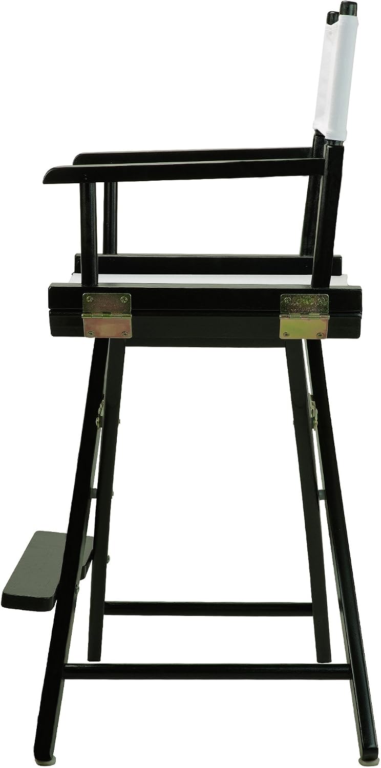 Casual Home 24" Director's Chair Black Frame-with White Canvas, Coun...