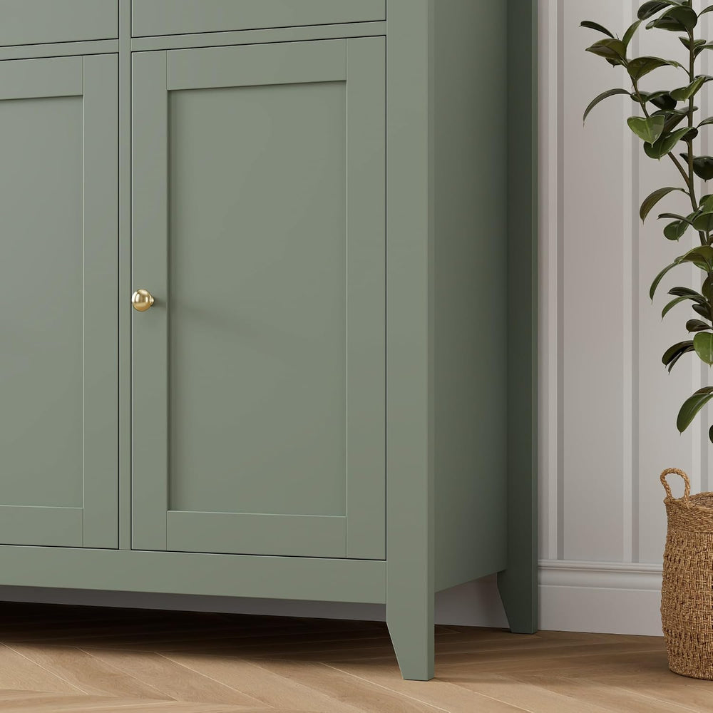HORSTORS 55" W Buffet Cabinet with Storage, Kitchen Storage Cabinet, Green