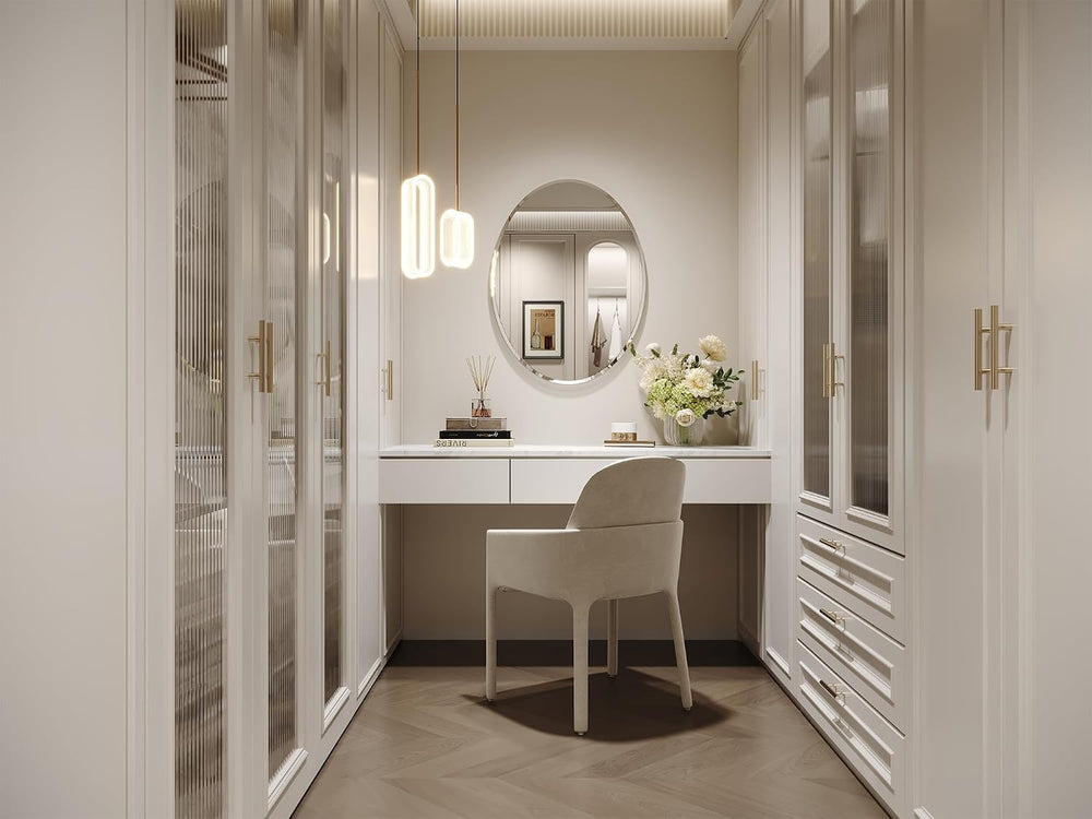 Oval Bathroom Mirror, 24"x32" Frameless Wall Mirror