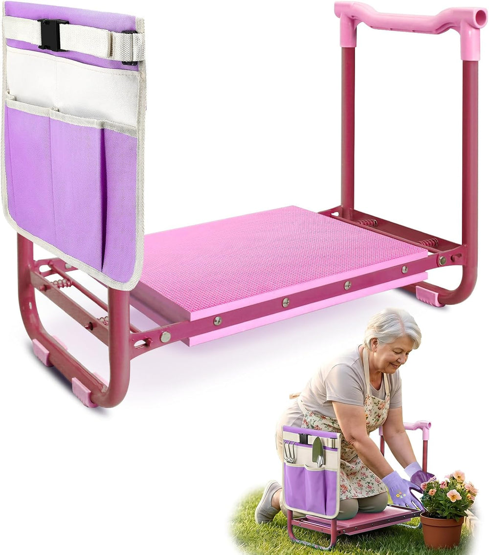 Garden Kneeler and Seat Heavy Duty, Foldable Gardening Stool Bench