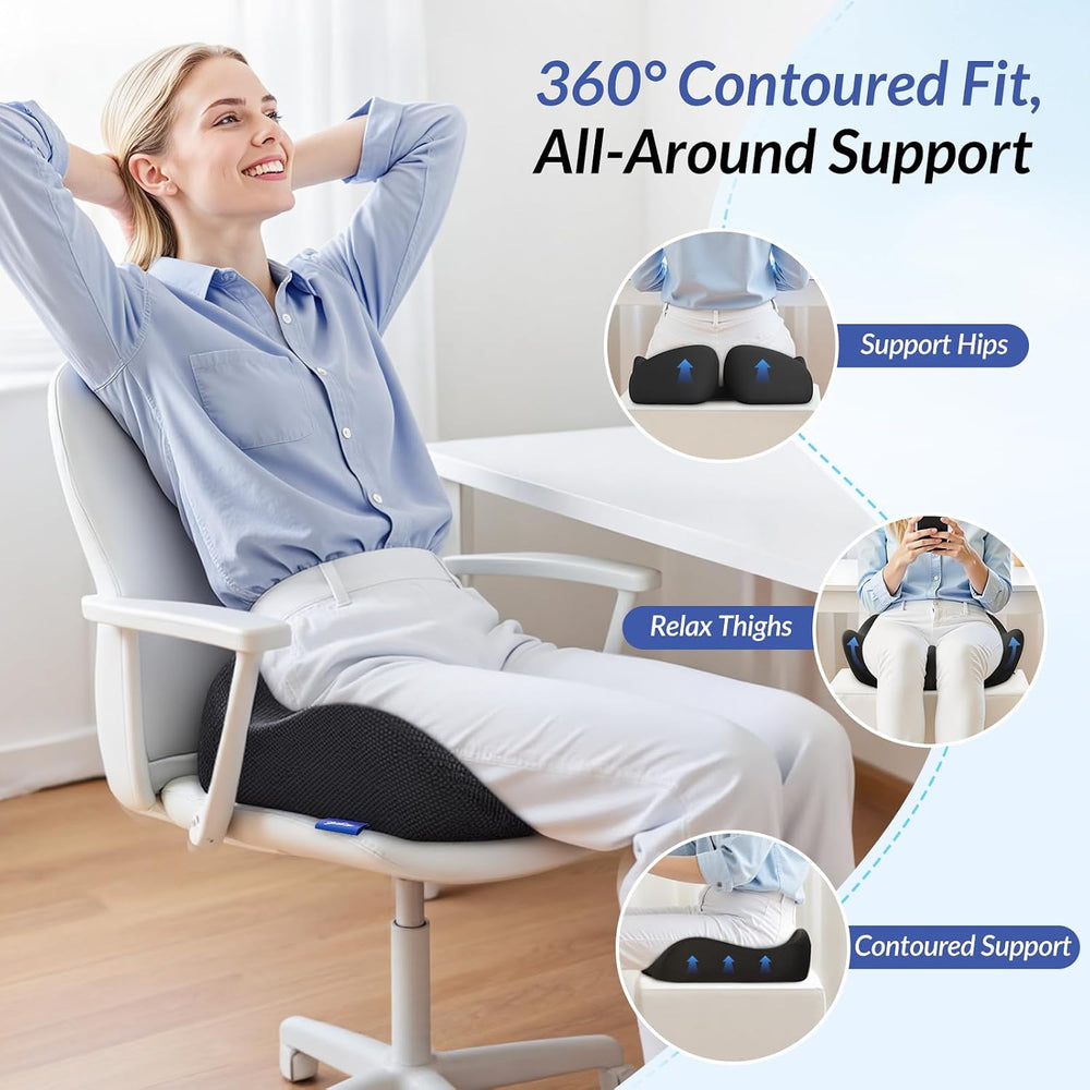 ZIKEE Ergonomic Seat Cushion for Pressure Relief, Pioneering Office Chair Cus...