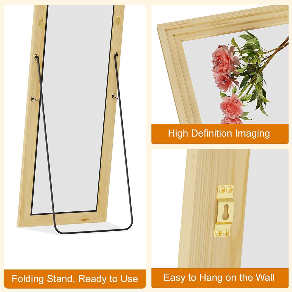 ZHUNFA Full Length Mirror, 71x32 Inch Full Length Mirror Wall Mounted