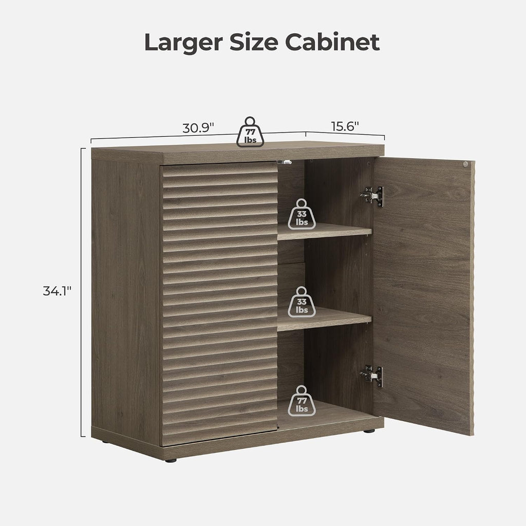 SICOTAS Buffet Cabinet with Storage Sideboard Cabinet with Doors & Shelves