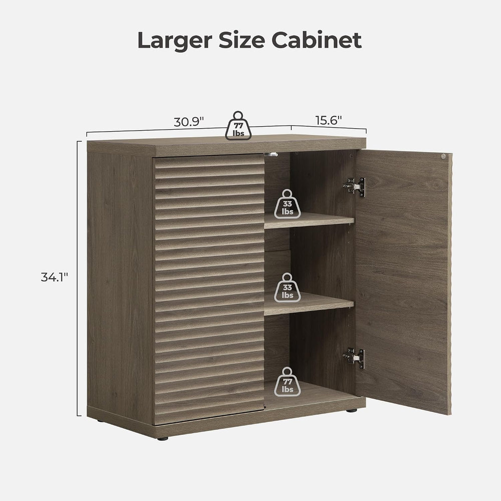 SICOTAS Buffet Cabinet with Storage Sideboard Cabinet with Doors & Shelves