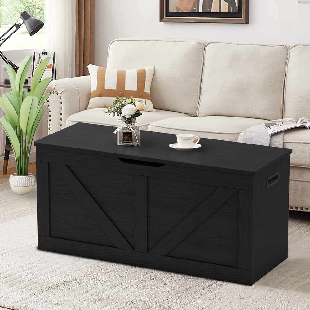 Timberer 39.4" Storage Chest, Wooden Storage Bench, Large Storage Trunk