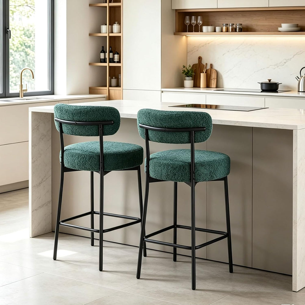DYHOME Bar Stools Set of 2, 28 Inch Counter Height Bar Stools with Back