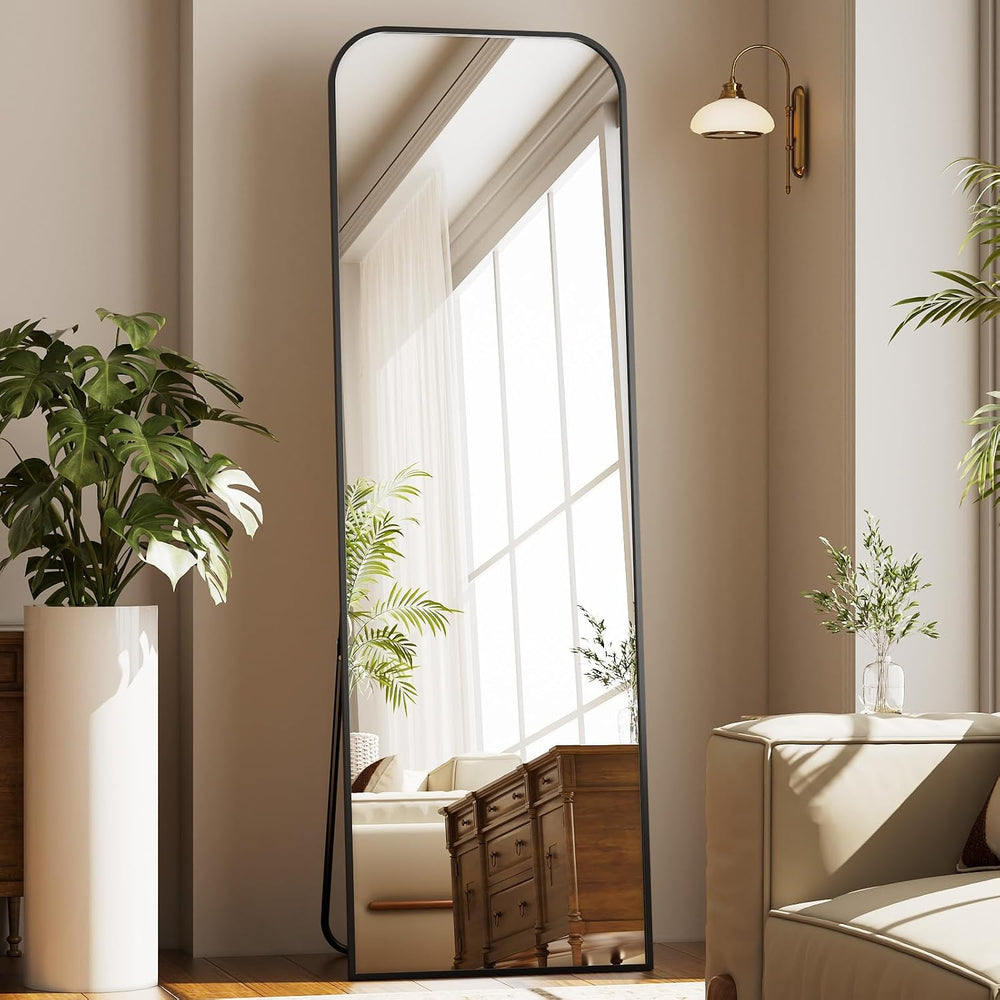 Full Length Mirror 56"x21" Arched Floor Standing Large Mirrors
