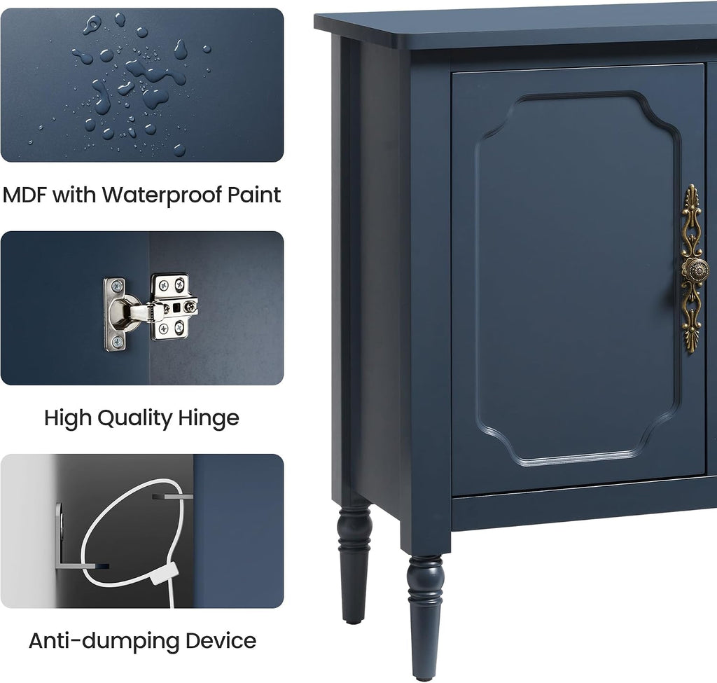 RoyalCraft Sideboard Buffet Cabinet with Storage, Kitchen Cabinet, Blue