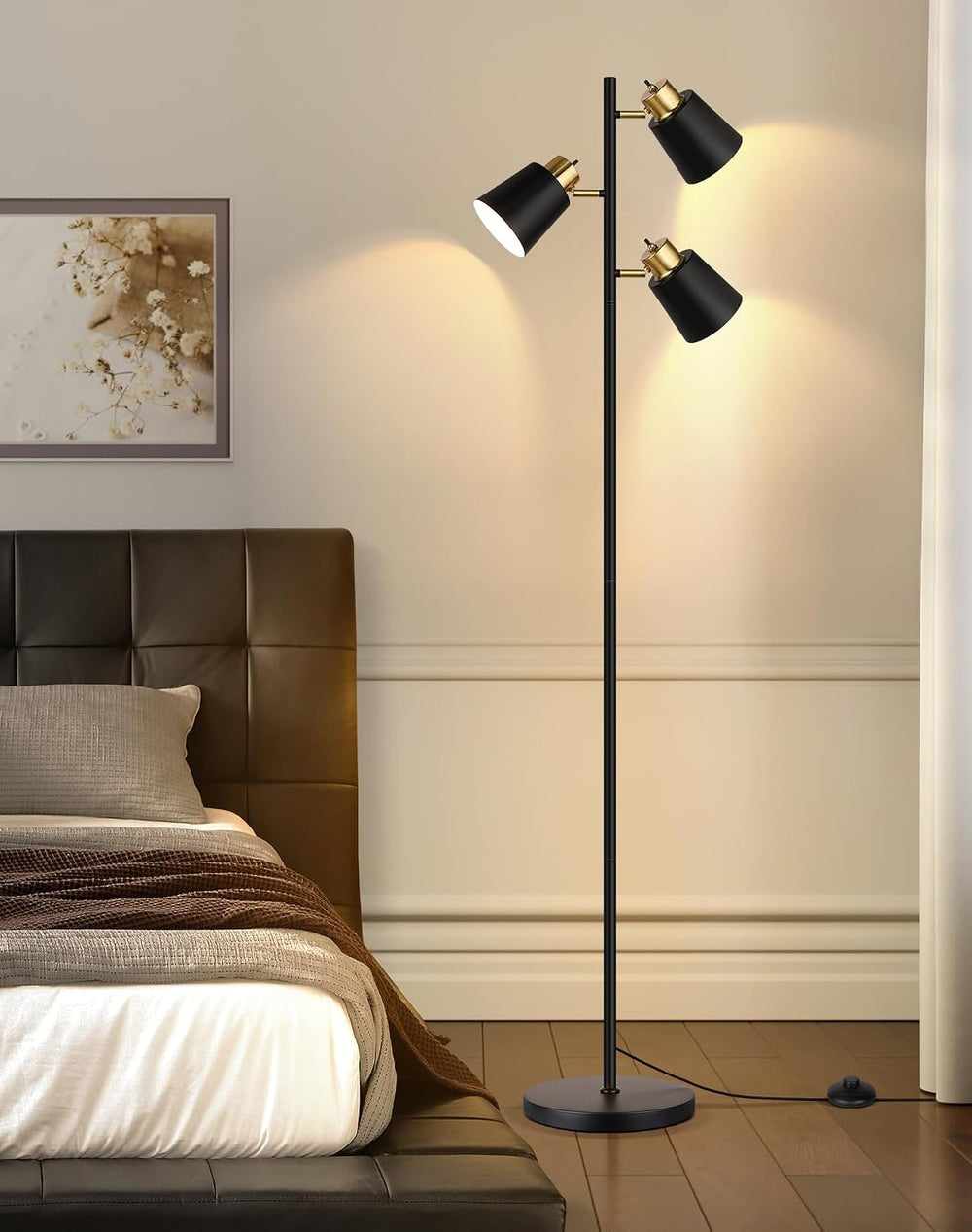 QiMH Tree Floor Lamps for Living Room, 67" Modern Standing Floor Lamp wi...