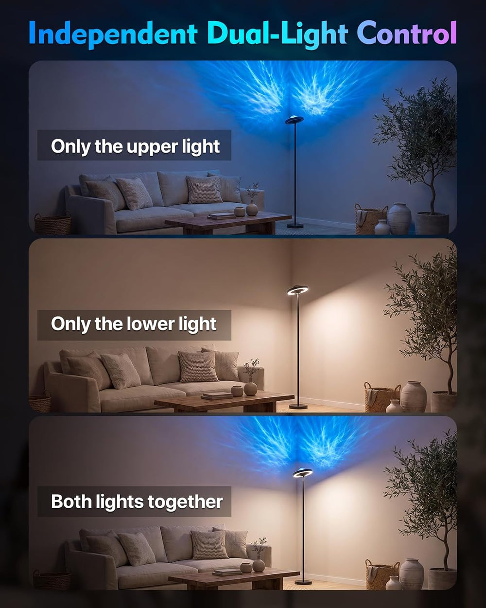 Water Ripple Floor Lamp: RGB, Remote Control