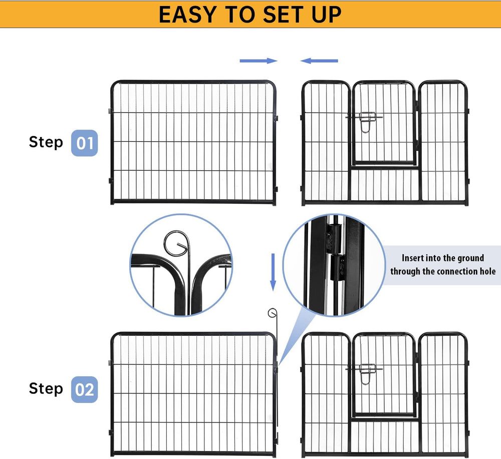 BestPet | Dog Playpen | 24", 32 Panels | Heavy Duty Metal Pet Exercise Pen