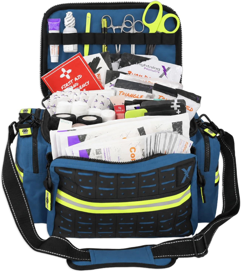 Lightning X Products Mid-Sized First Responder EMT Bag | LXMB25 Fully Stocked...