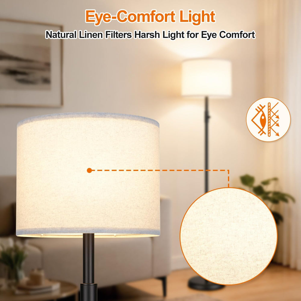 【Upgraded】 Dimmable Floor Lamp for Living Room,1000 Lumens Bulb Included, Mod...