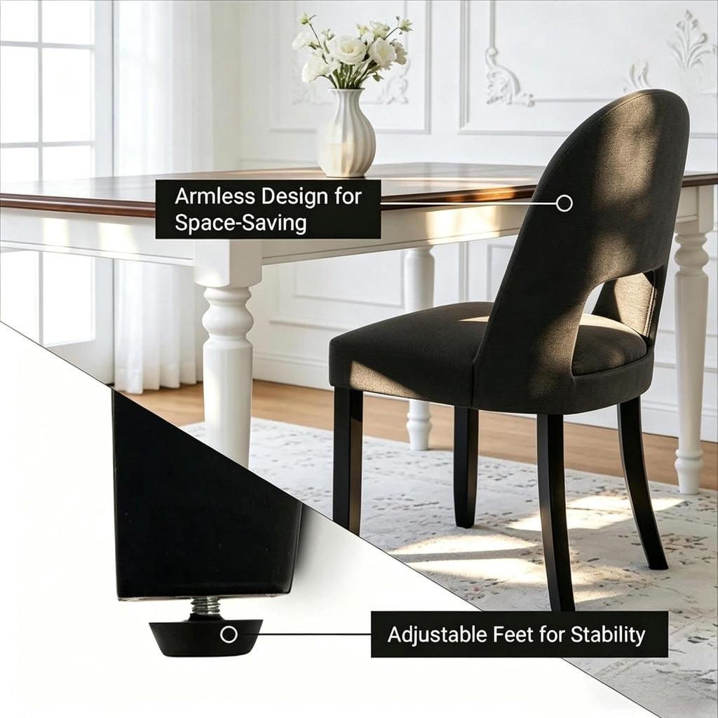 dining chairs set of 4, upholstered kitchen & showing dimensions