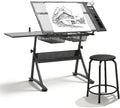 Magshion Drafting Table Adjustable Drawing Table w/Stool