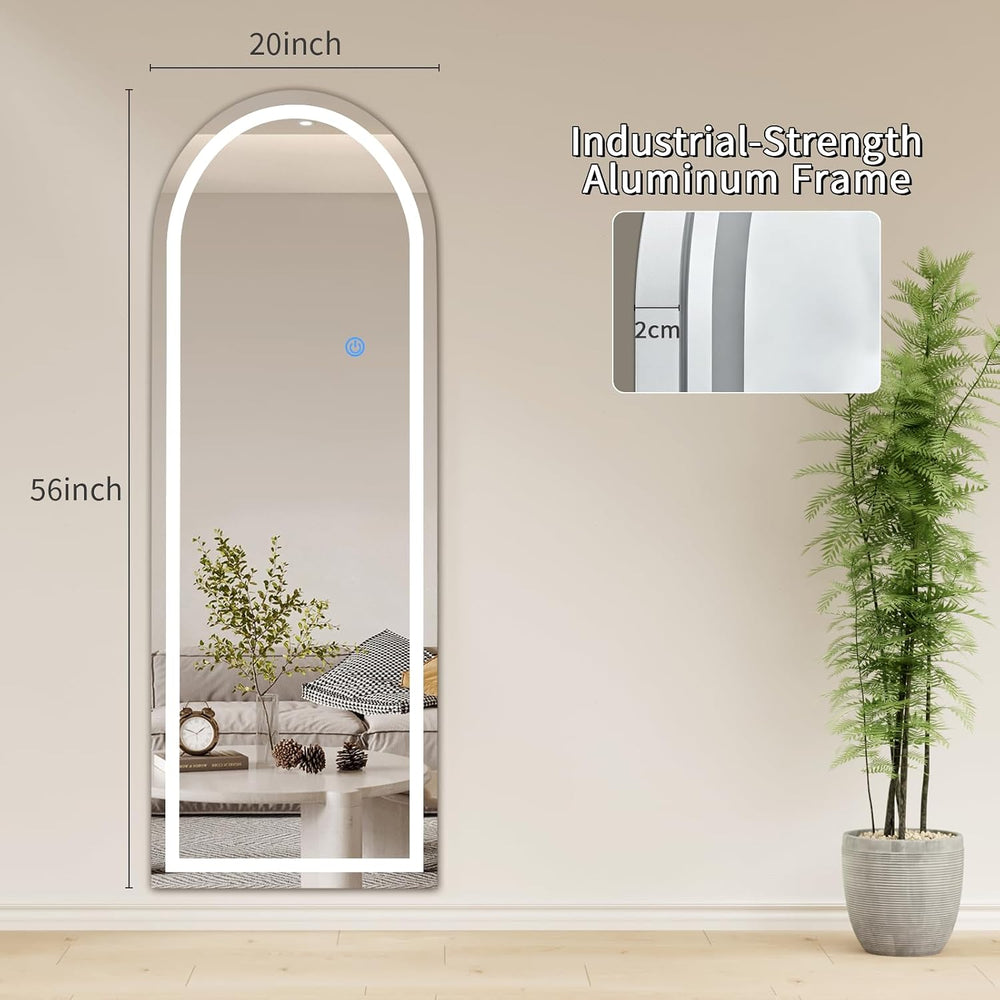 Koonmi Full Length Mirror with LED Lights 56"x20"