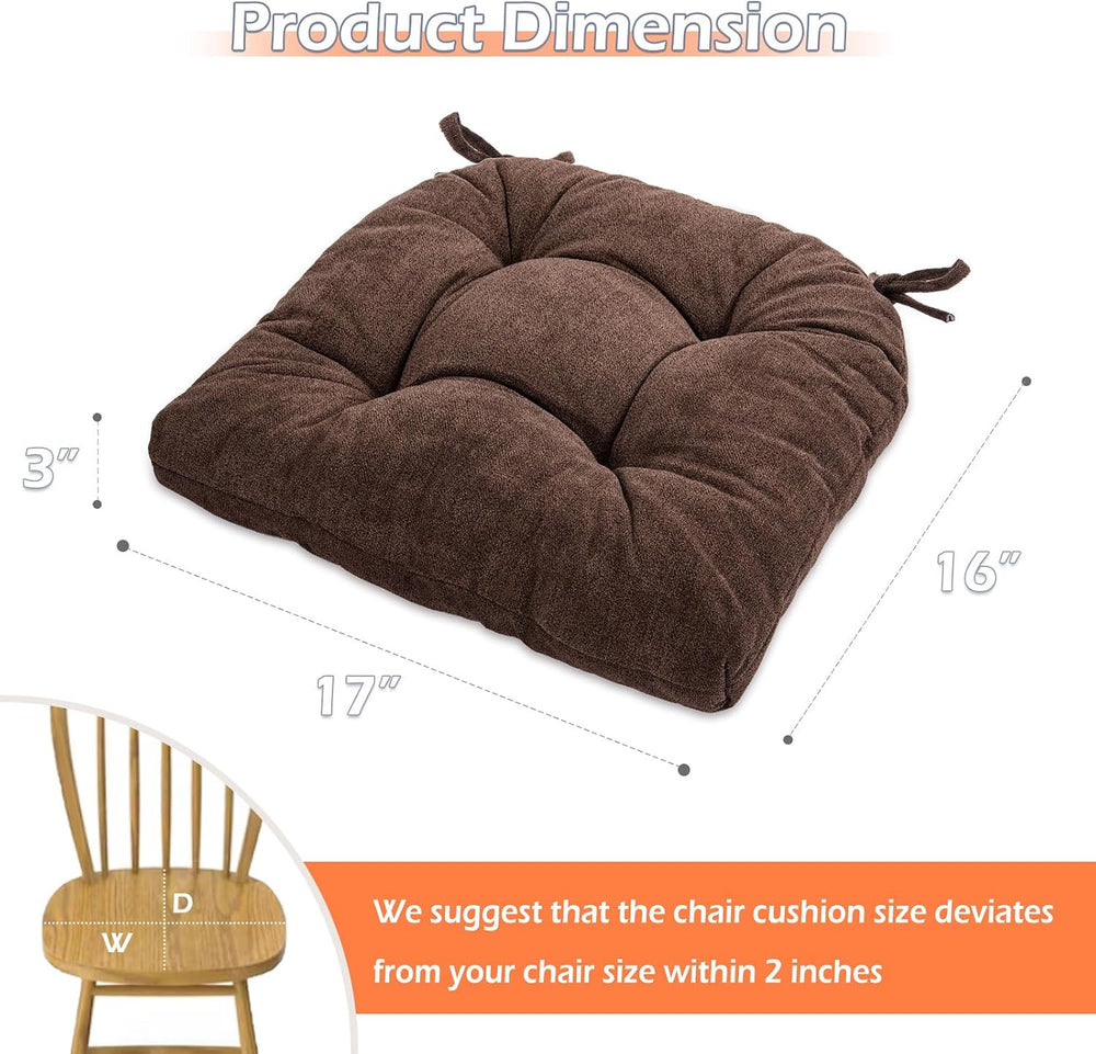 GYALAPERI Chair Cushions for Dining Chairs Set of 6, Tufted Chair Pads