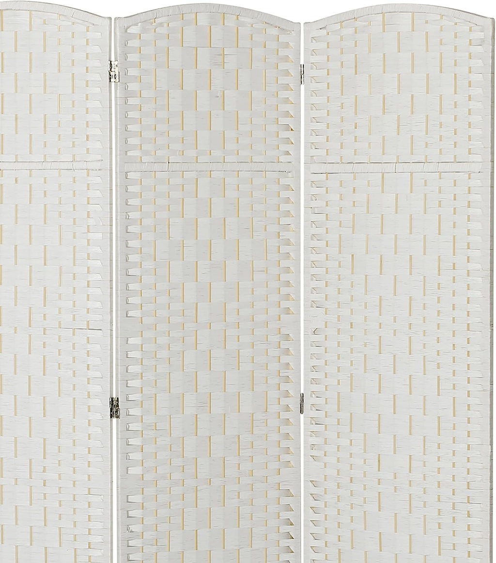 HOMCOM Room Divider 3-Panel, 6FT-Tall Folding Privacy Screen, White