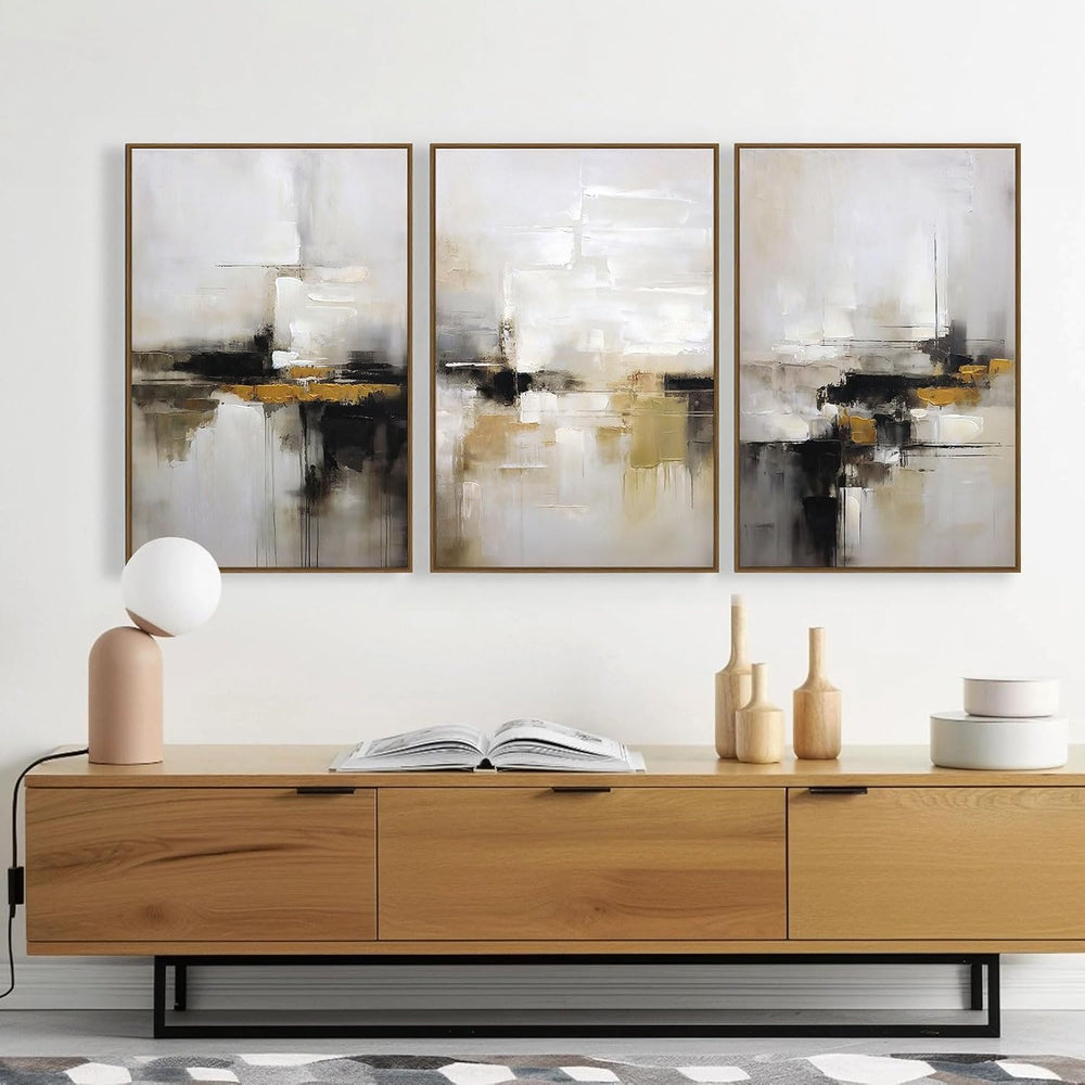 Zessonic Neutral Abstract Landscape 3D Textured Modern Wall Art,24"x36&q...