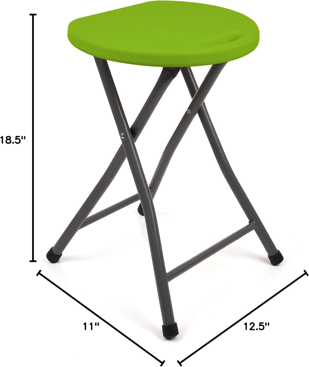Mintra Metal Folding Stools, Heavy-duty Backless Portable Chairs for Adults, ...
