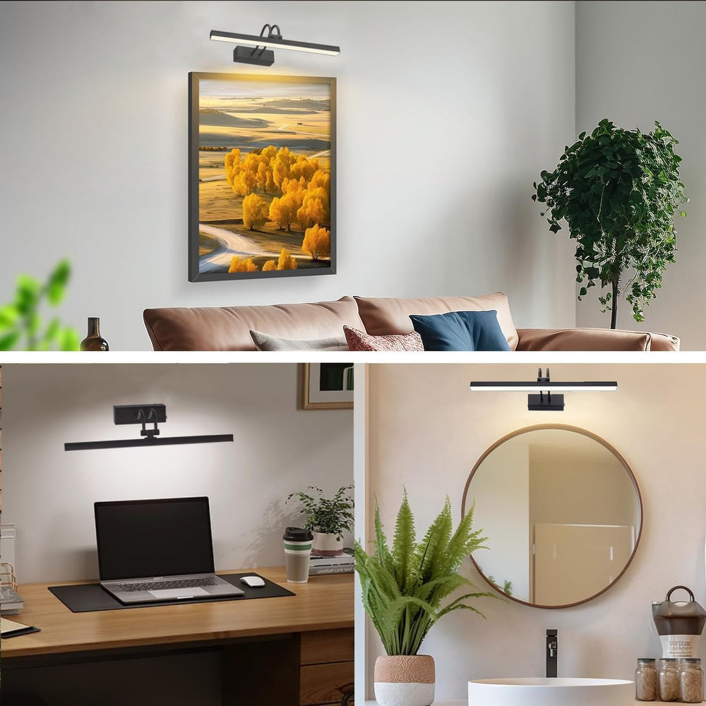 Rechargeable Picture Light with Remote, 13", Black