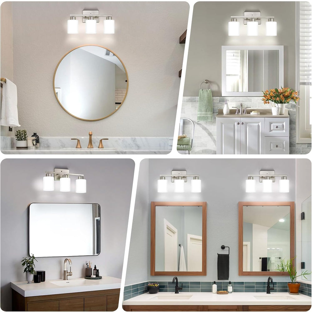 FonmYim Brushed Nickel Bathroom Light Fixtures Vanity Lights Over Mirror
