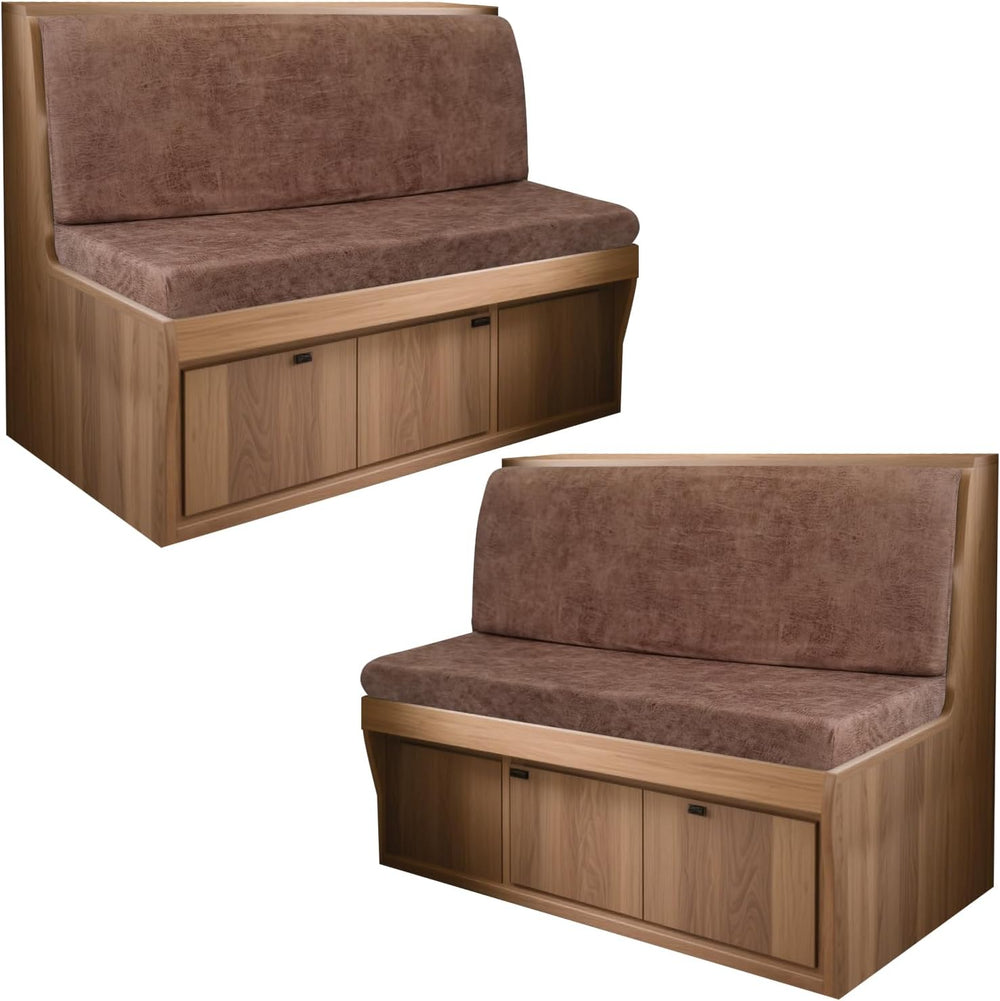 4PCS Leather Look RV Dinette Cushion Covers, Stretchable Camper Cushion Cover...