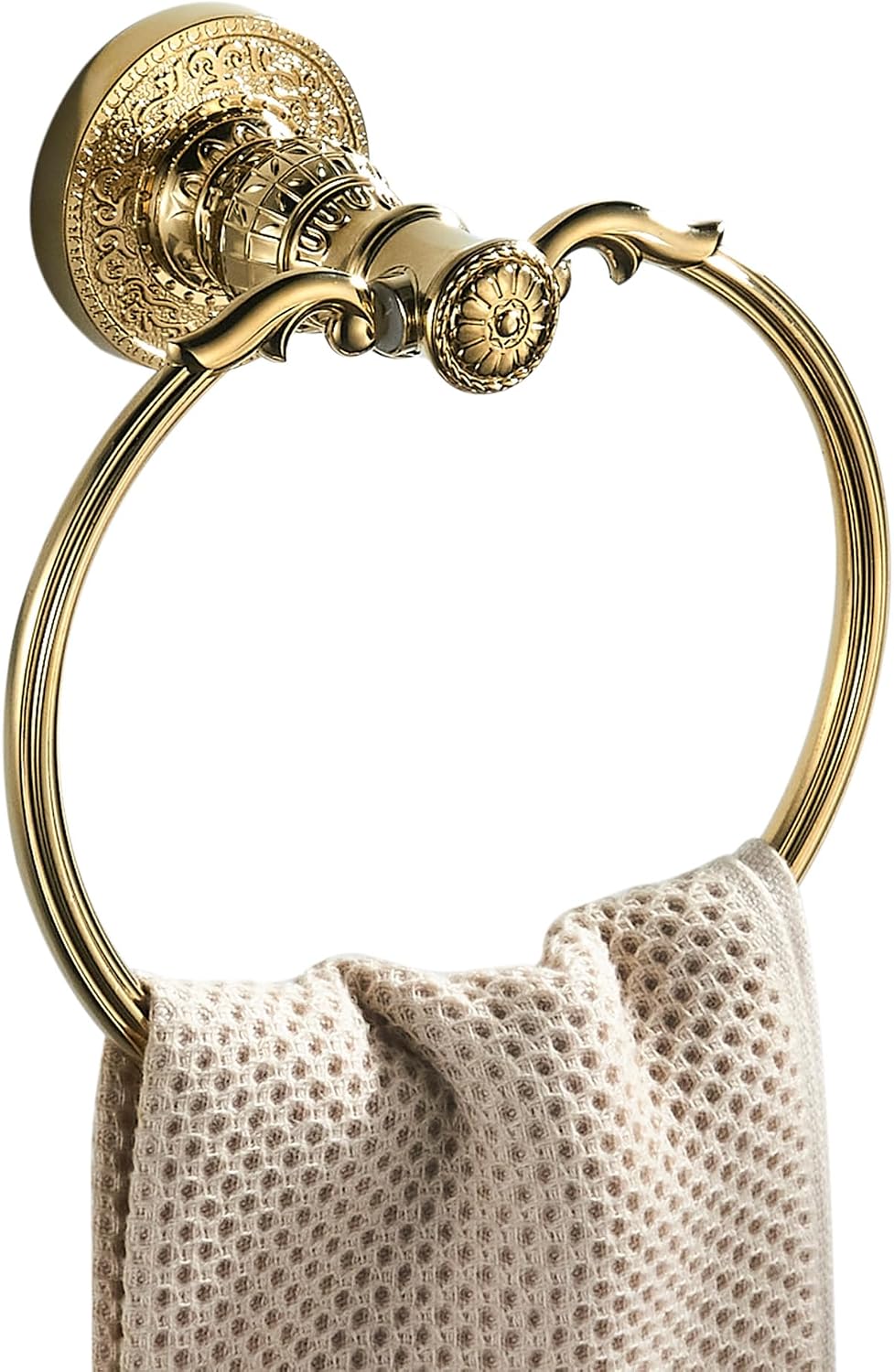 Vintage Style GoldTowel Ring Retro Towel Holder Wall Mounted Bathroom Hardware