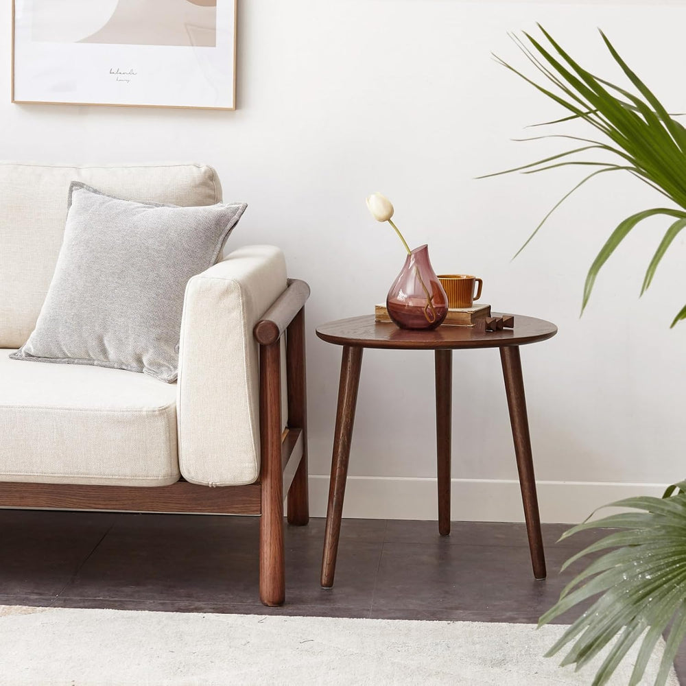 Small Oval Coffee Table, 25.6'' Small Mid Century Modern End Table fo...
