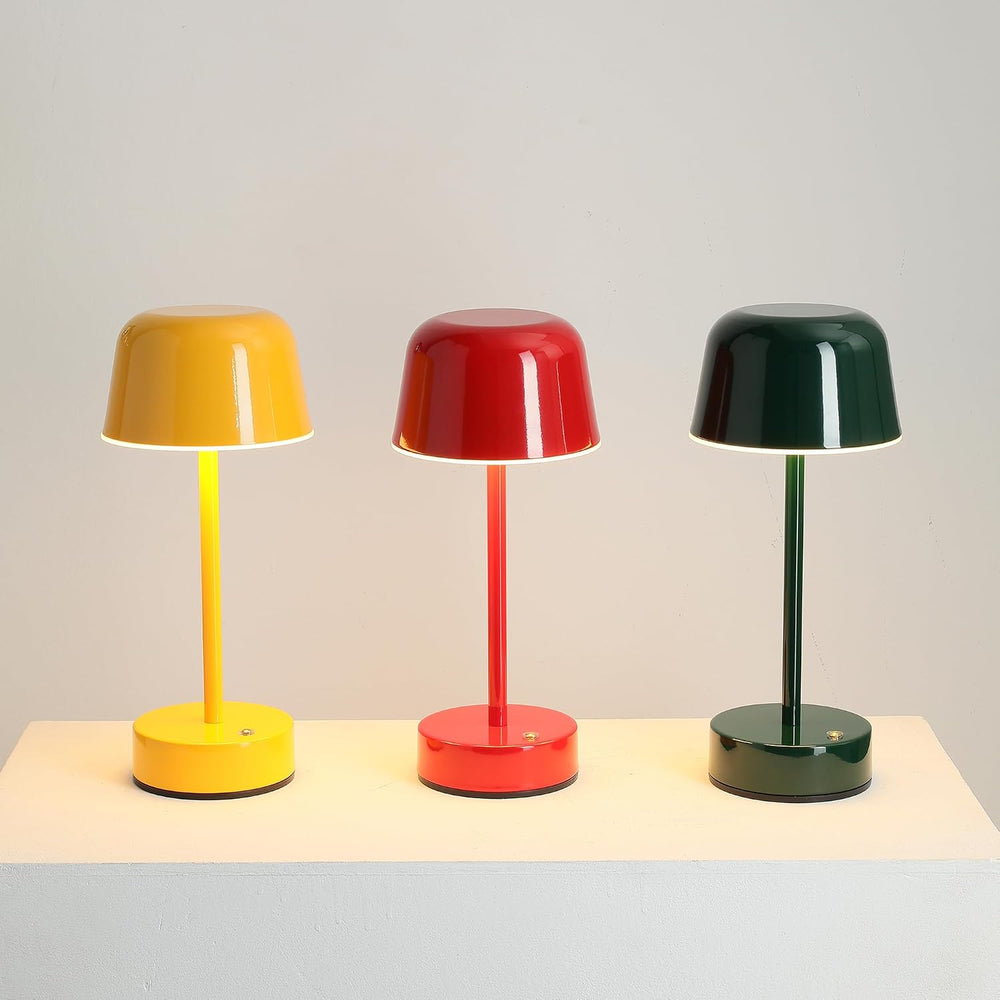 Red Mushroom Cordless Table Lamps Rechargeable, Battery Powered Table Lamp
