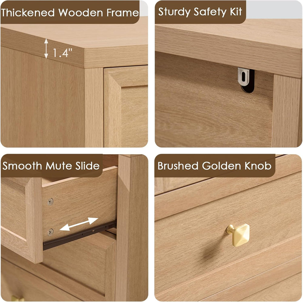 3 Drawers Nightstand Set of 2 W/Charging Station, 30.7" W King Size Beds...