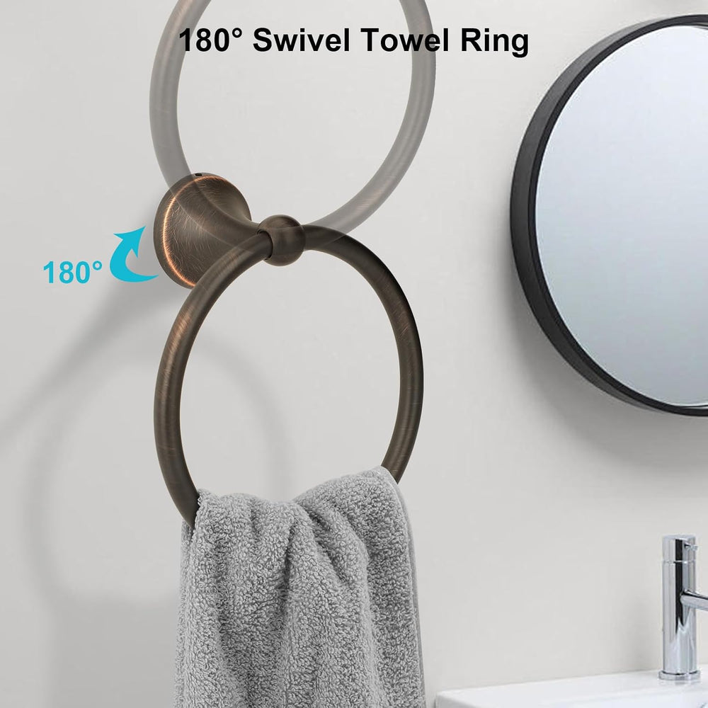 Classic 4 Pcs Oil Rubbed Bronze Bathroom Hardware Accessories Set