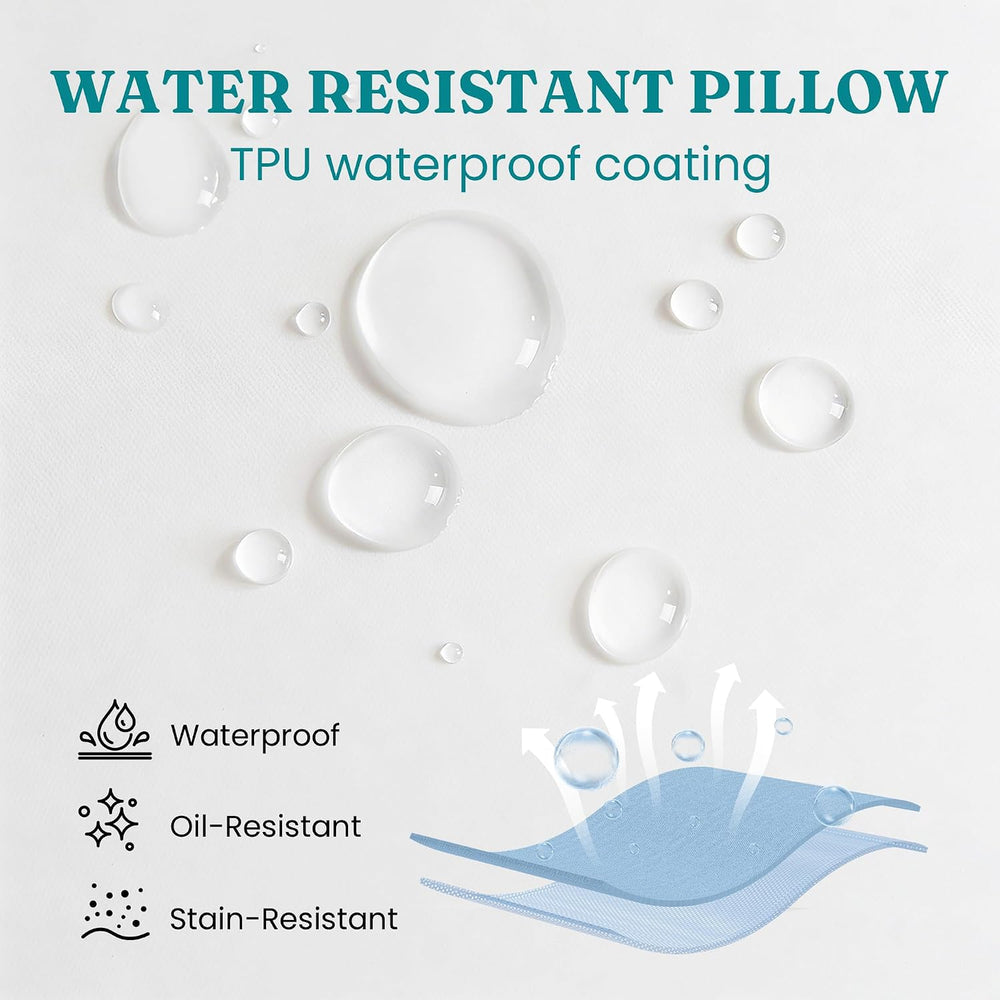 Oubonun Waterproof Outdoor Pillow Inserts 24 x 24 Set of 2, Square Pillows