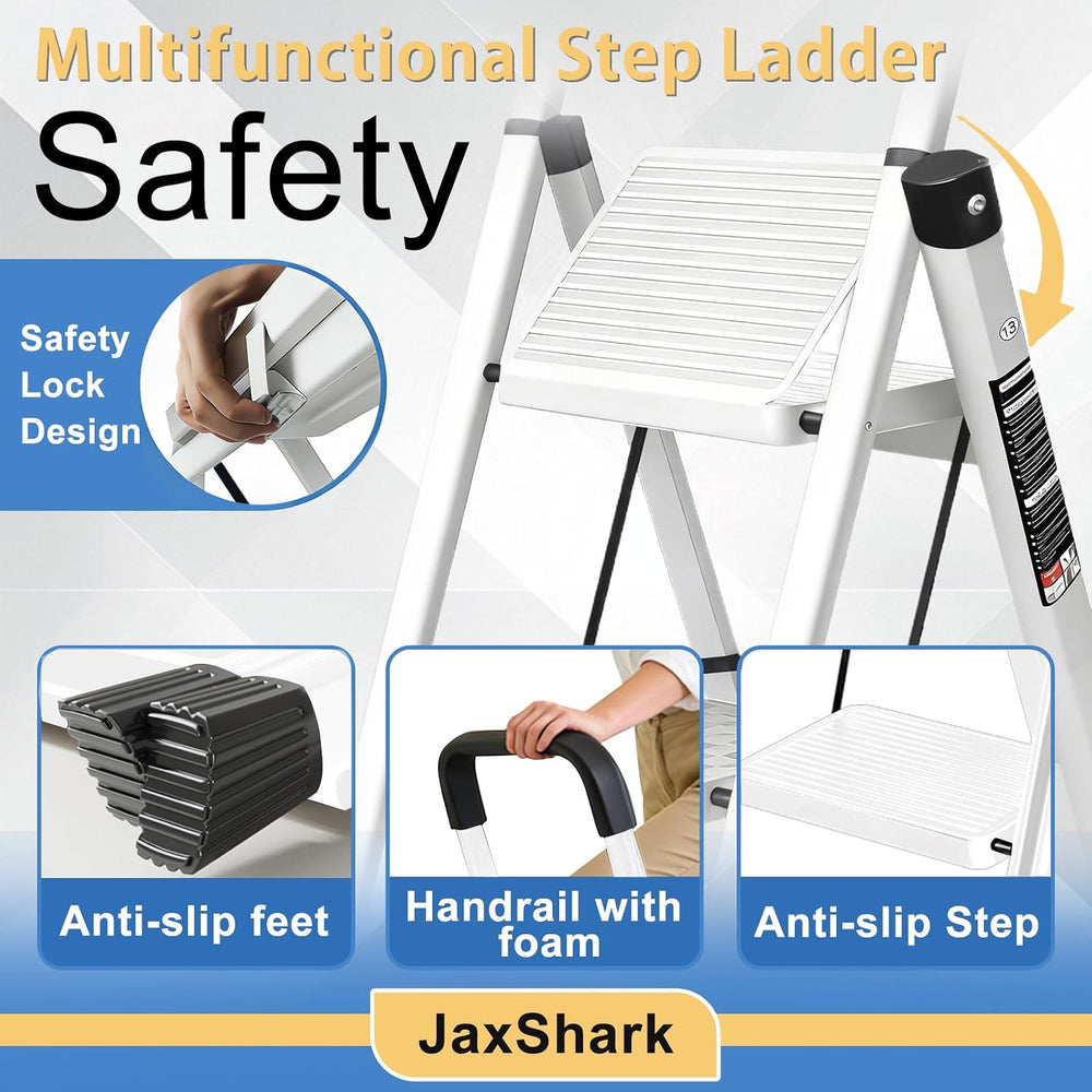 4 Step Ladder Folding Step Stool with Handrail