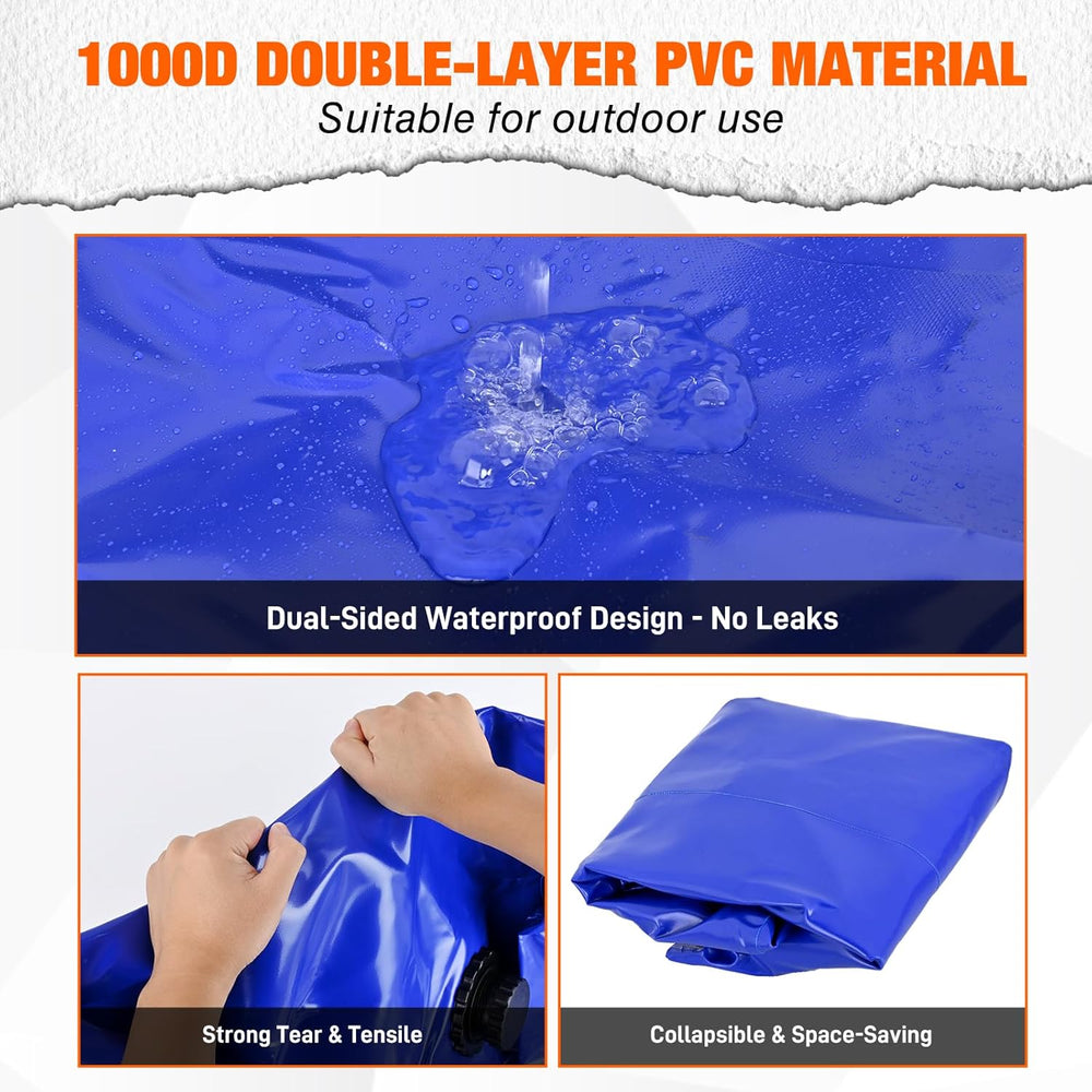 Yesker 63 Gallon Portable Water Tank Bladder for Camping Containers