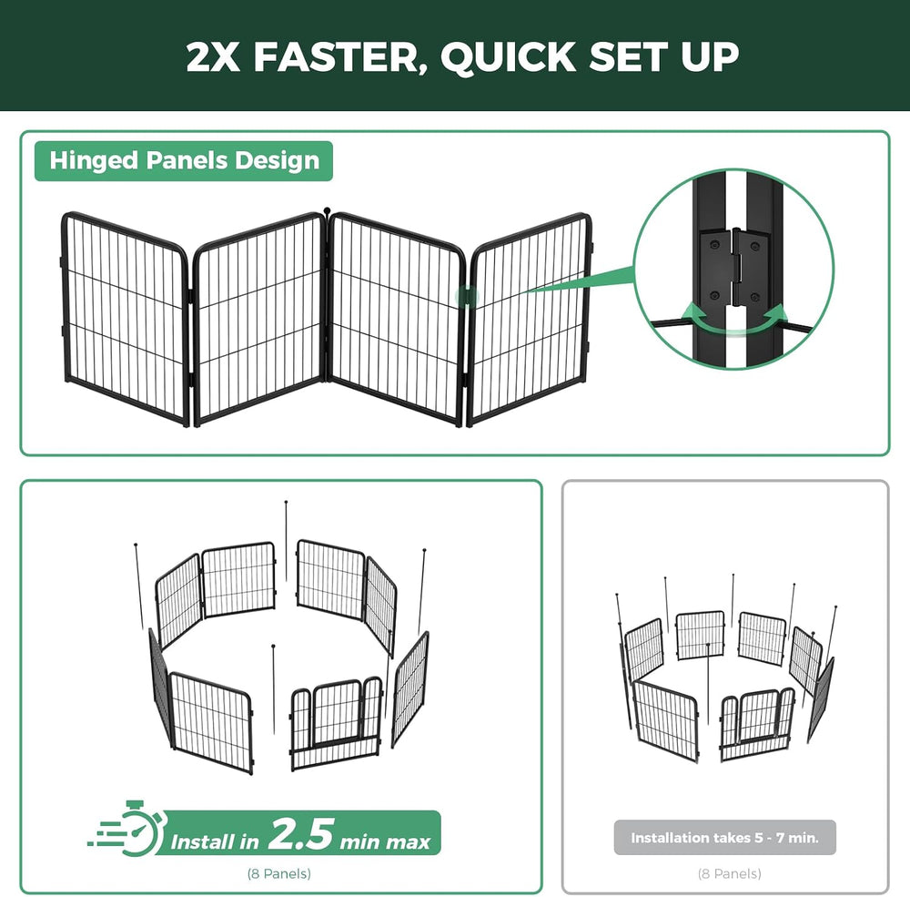 FXW Instant Dog Playpen with RV Step Grid for RV Camping, 24" H, 16 Panels