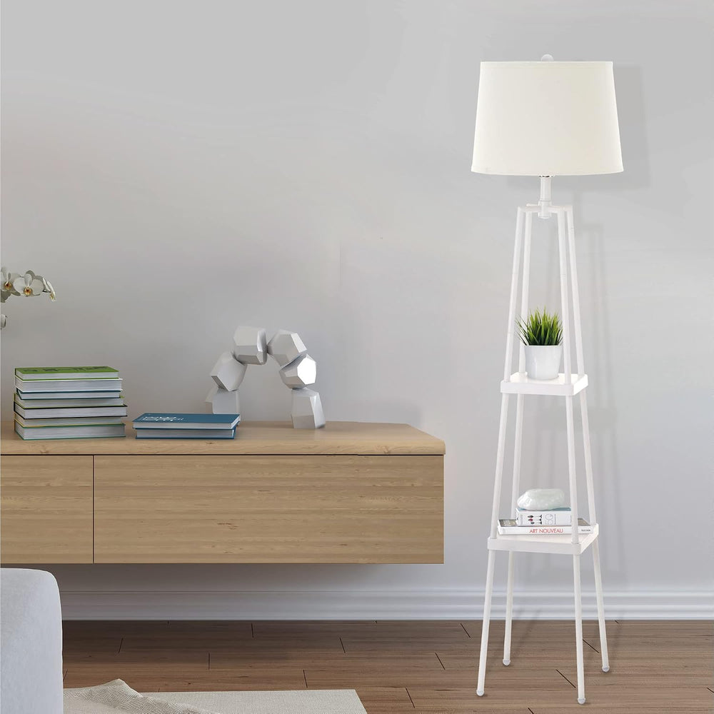 Catalina Lighting 19305-001 Modern Etagere Floor Lamp with Shelves, Standing ...