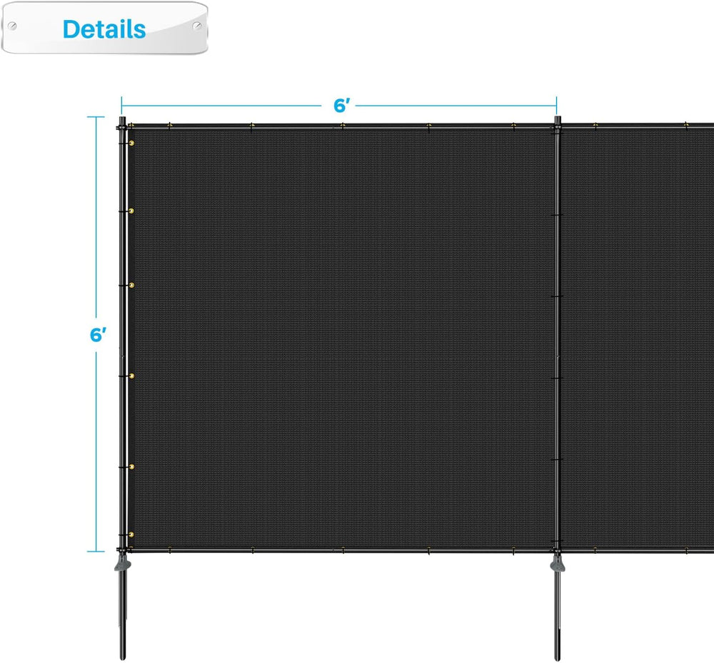 Patio 6' x 24' Outdoor Privacy Screen Freestanding Temporary Fence Pa...