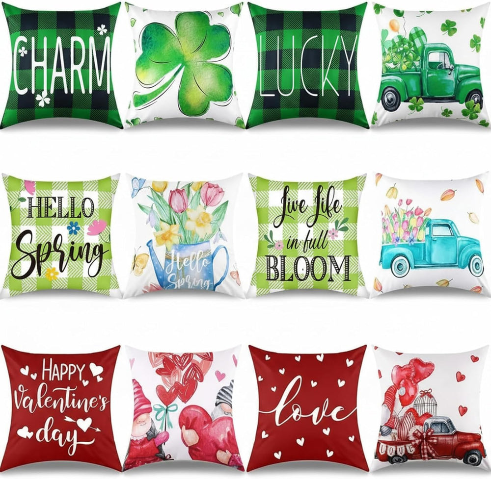 FuWeave Pillow Covers 18 x 18 Inch Pillow Covers Decorative Cushion Case for ...