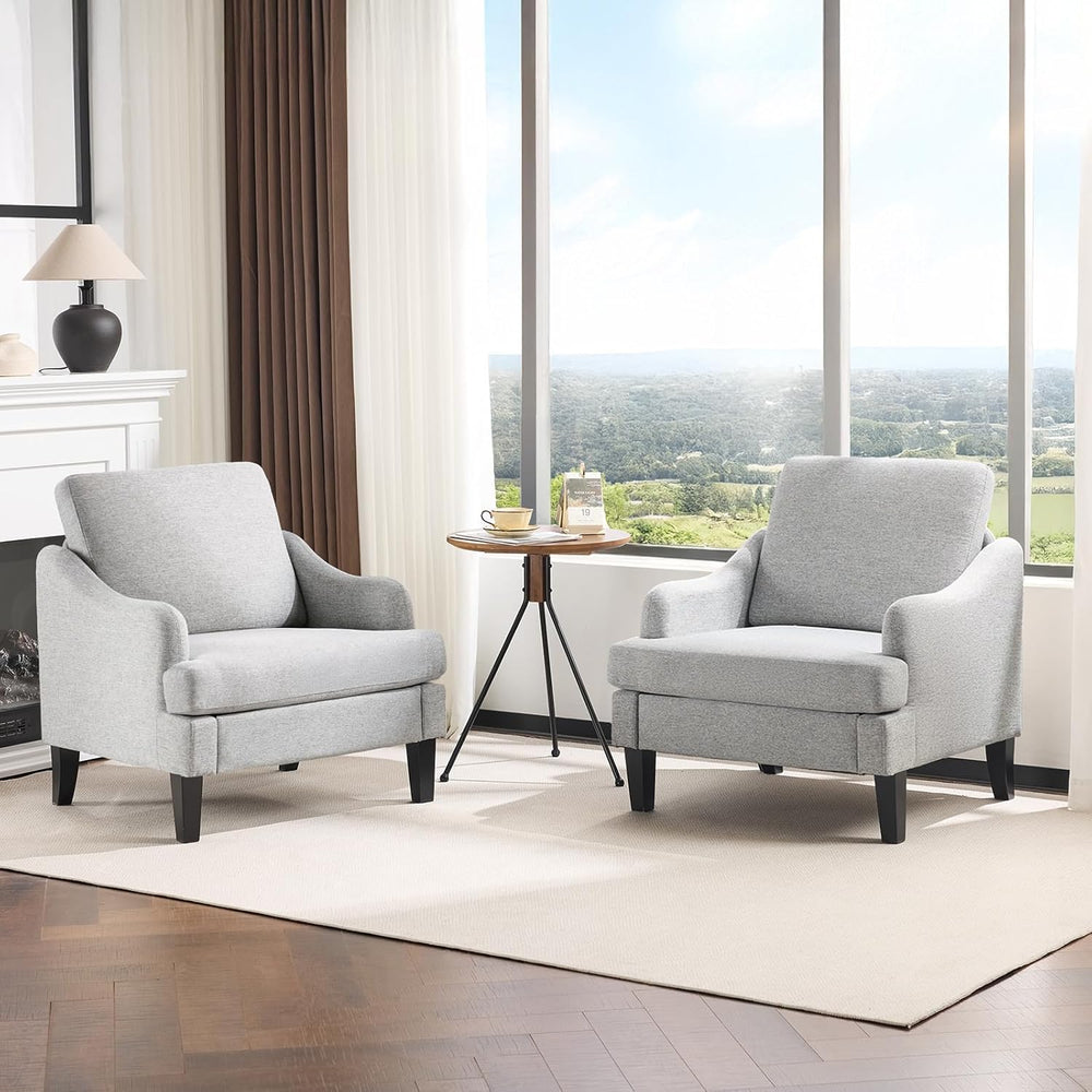 VINGLI Accent Chairs Set of 2, Modern Small Compact Upholstered Armchair