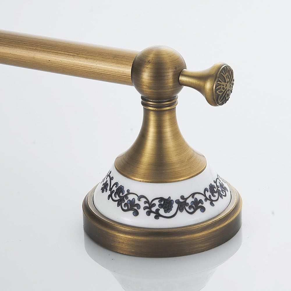 Antique Bronze Brass Towel Bar,Adjustable 15.5 to 27.5 Inch Bath Towel Bar Ra...