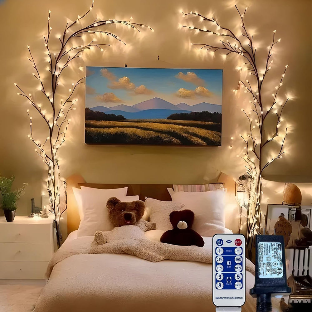 2PCS Enchanted Willow Vine Lights for Home Decor,Flexible DIY Lighted Branche...