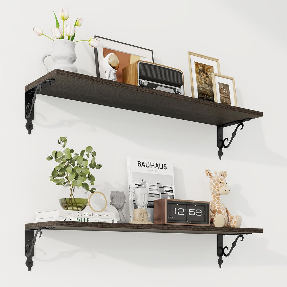 RICHFOCUS Floating Shelves for Wall Decor, 31.5W x 8D Shelves Set of 2, 8&quo...