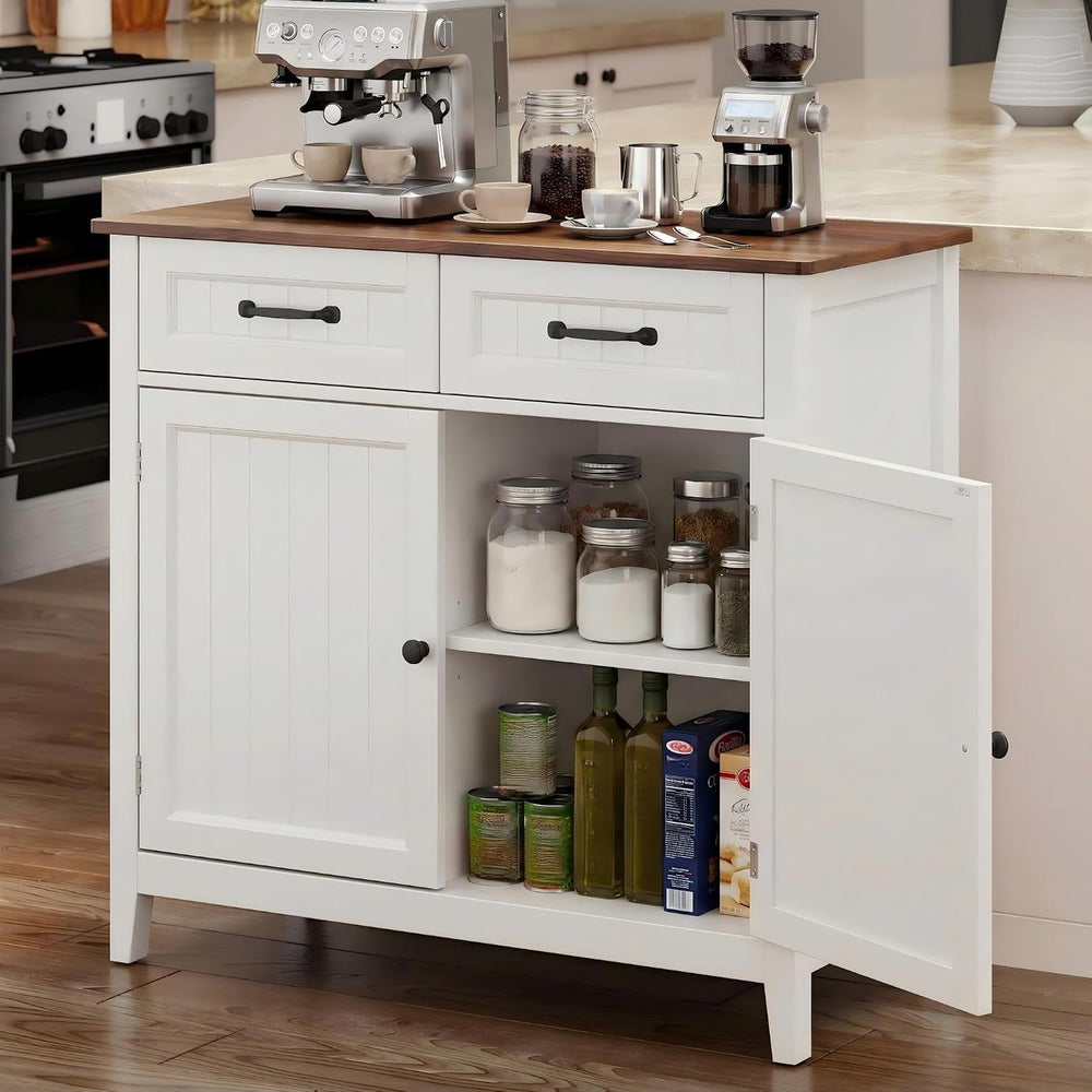Bealife 32" Buffet Cabinet, Kitchen Island with Storage - Retro
