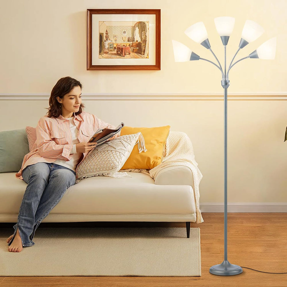 HonoDing Medusa Floor Lamps Standing Lamps 5 Heads Adjustable Reading Light L...