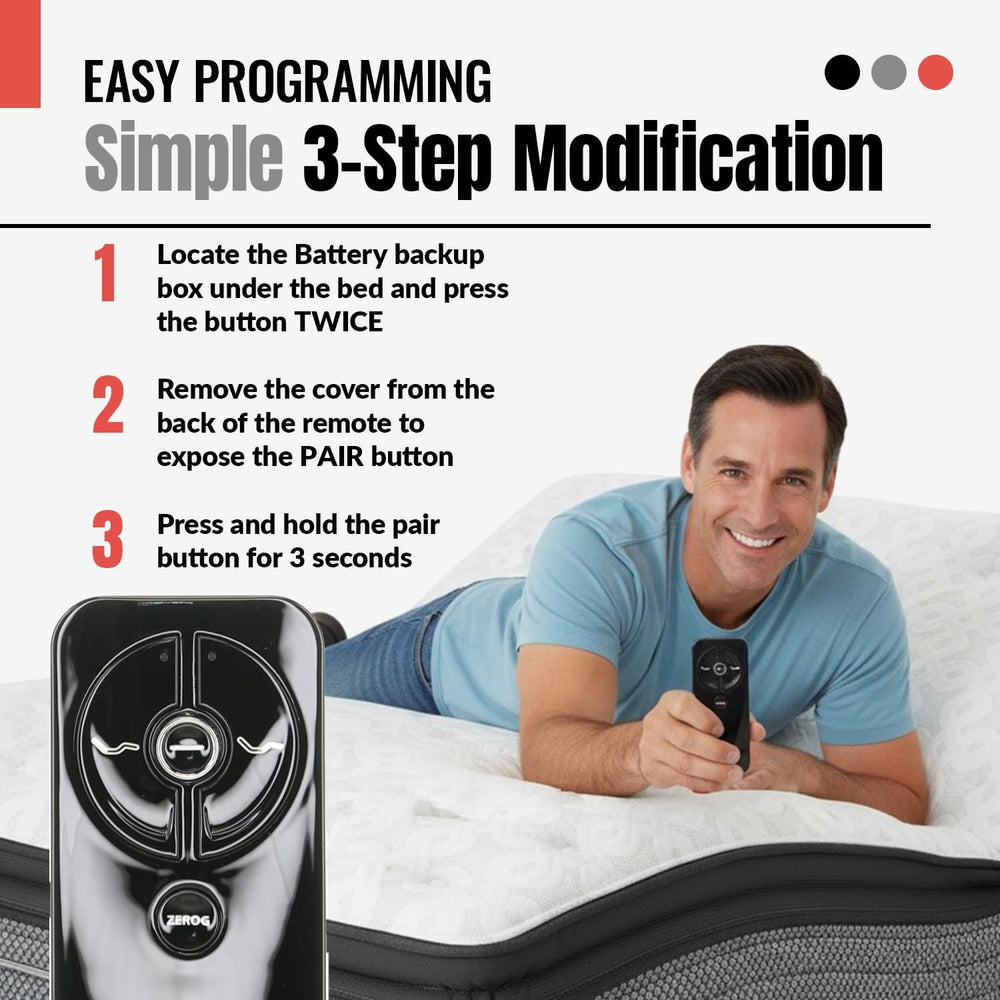ANDERIC RF399A / RF368B for Sealy Ease Adjustable Bed Base Frames Remote